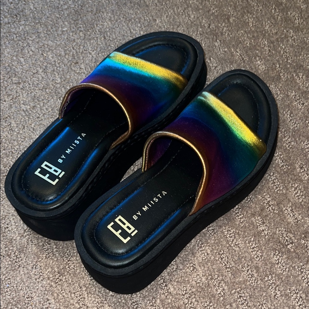 Miista Women's Multicolor Slide Sandals - Picture 2 of 3